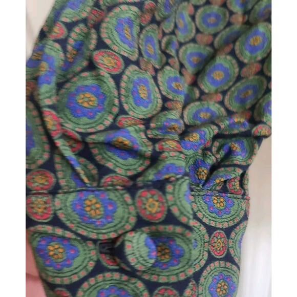Y2K Boho Blouse - Vintage Green Paisley Round Neck Size 10 JH Collectibles - Picture 6 of 9